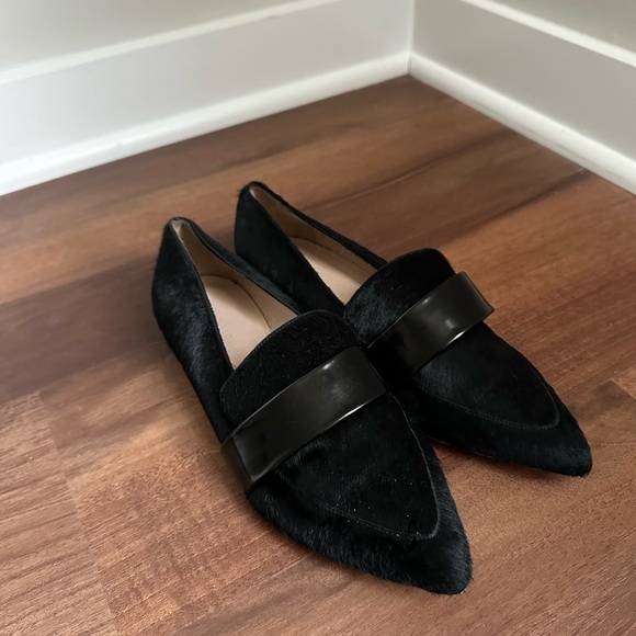 Club Monaco Karis Haircalf Loafers 36.5 - Picture 1 of 6